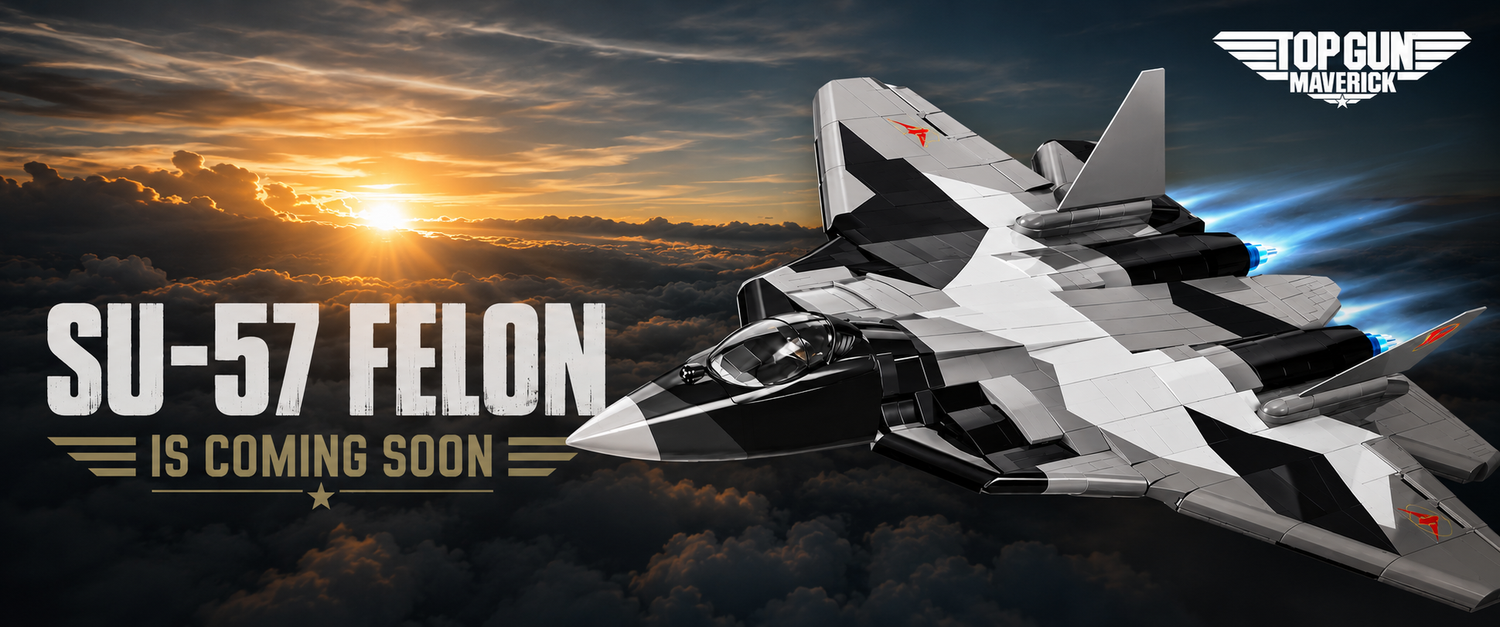 The Su-57 FELON is coming soon, from the blockbuster TOP GUN: Maverick right to buildCOBI.