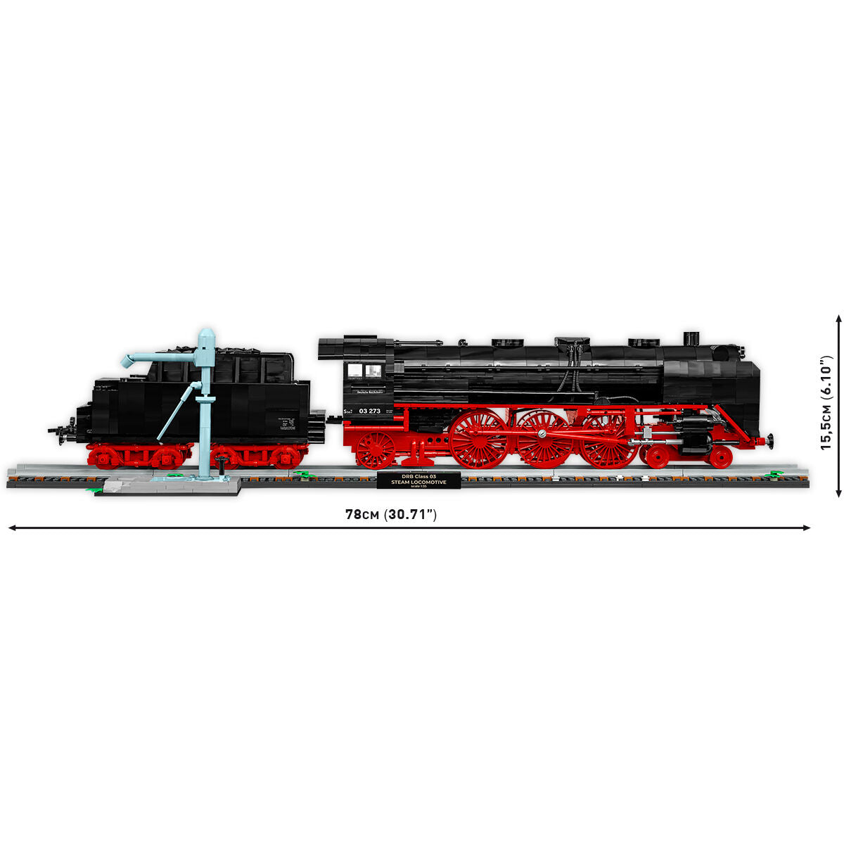 Locomotora de vapor COBI EDICIÓN EJECUTIVA DR BR 03 Tren y grúa acuática: Set n.° 6286