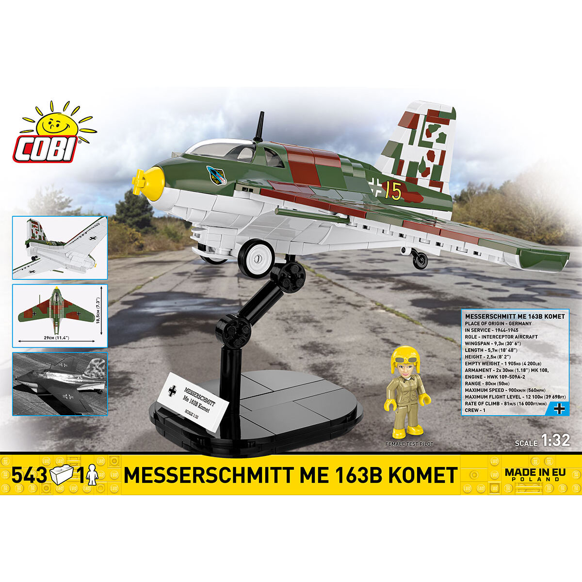 Caza a reacción COBI Messerschmitt Me 163B Komet: Serie n.° 5766