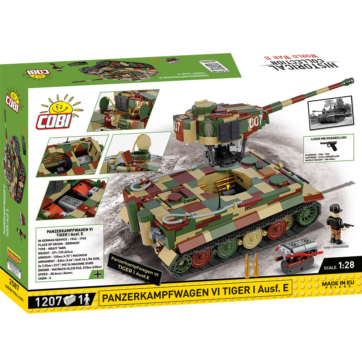 COBI EDICIÓN EJECUTIVA Panzerkampfwagen VI Tiger I Ausf. Tanque E: Conjunto #2587
