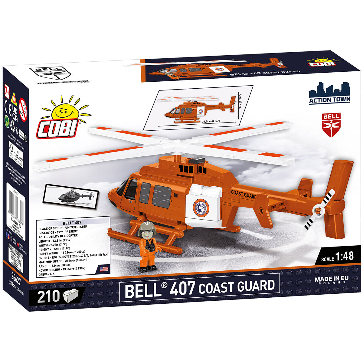 COBI Bell 407 Coast Guard Helicopter: Set #26627