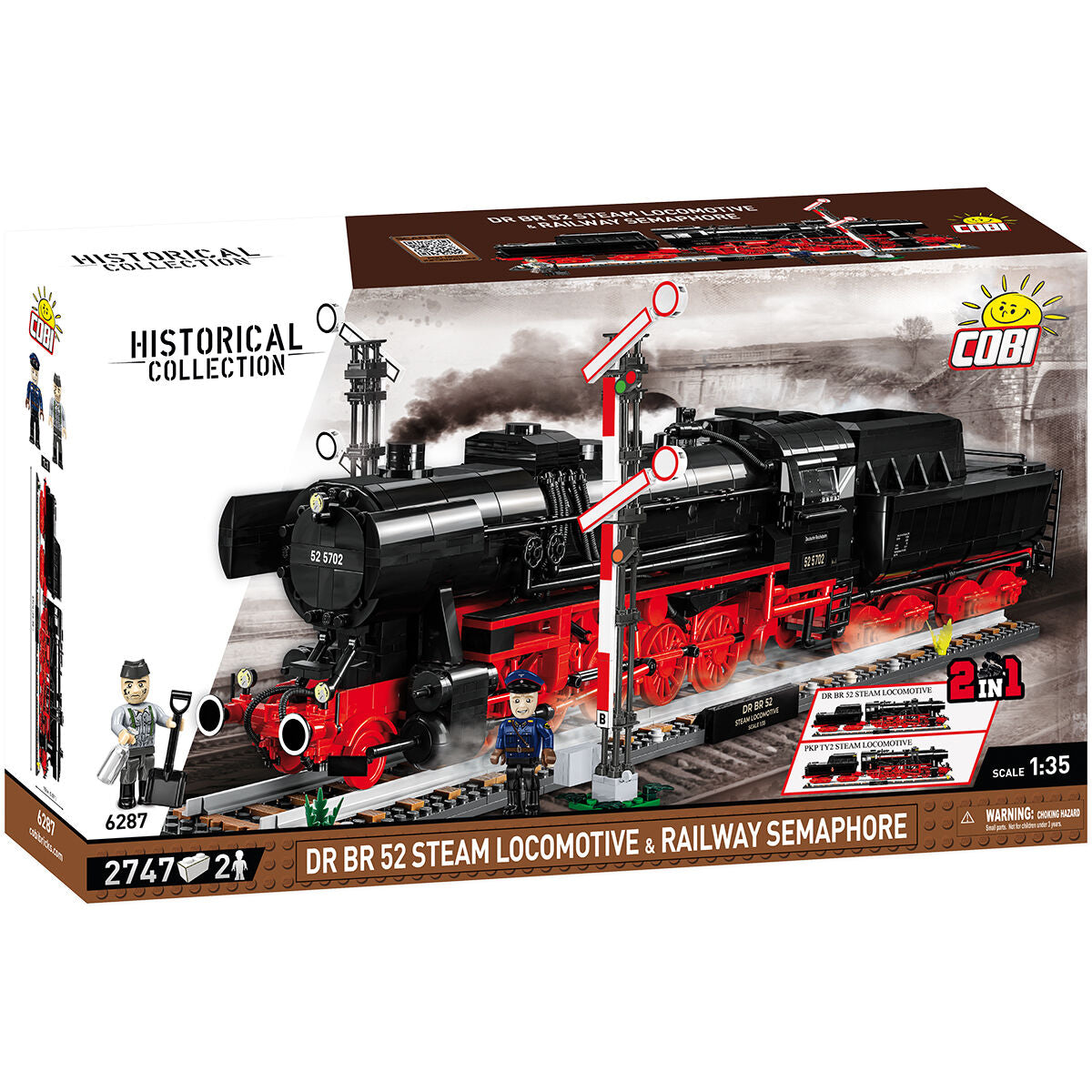 COBI DR BR 52 Steam Locomotive & Railway Semaphore: Set #6287