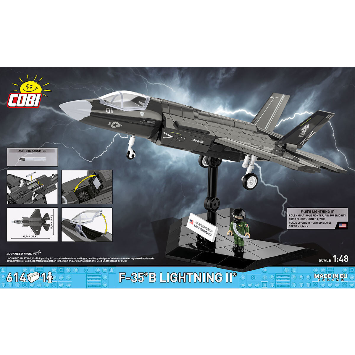 Avión de combate COBI F-35B Lightning II del Cuerpo de Marines: Conjunto n.° 5912