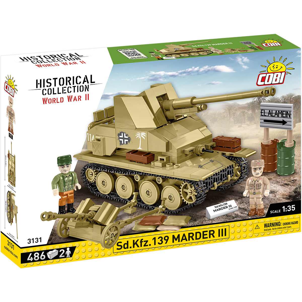 Destructor de tanques COBI Sd. Kfz. 139 MARDER III: SET #3131