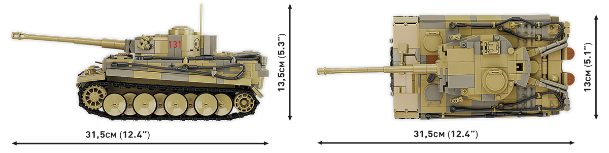COBI Tank Museum Panzer Tiger VI No. 131 Tank: Set #2588a