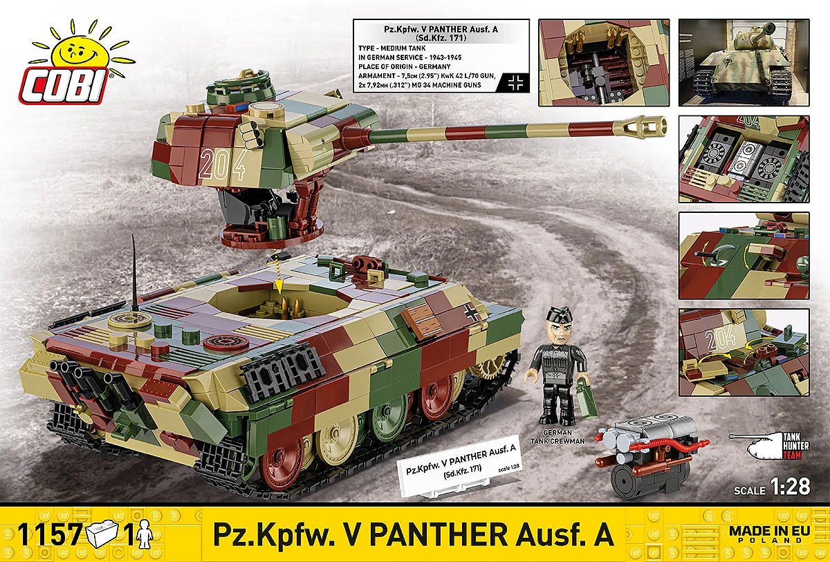 COBI Pz.Kpfw. V Panther Ausf. A Tank: Set #2654A