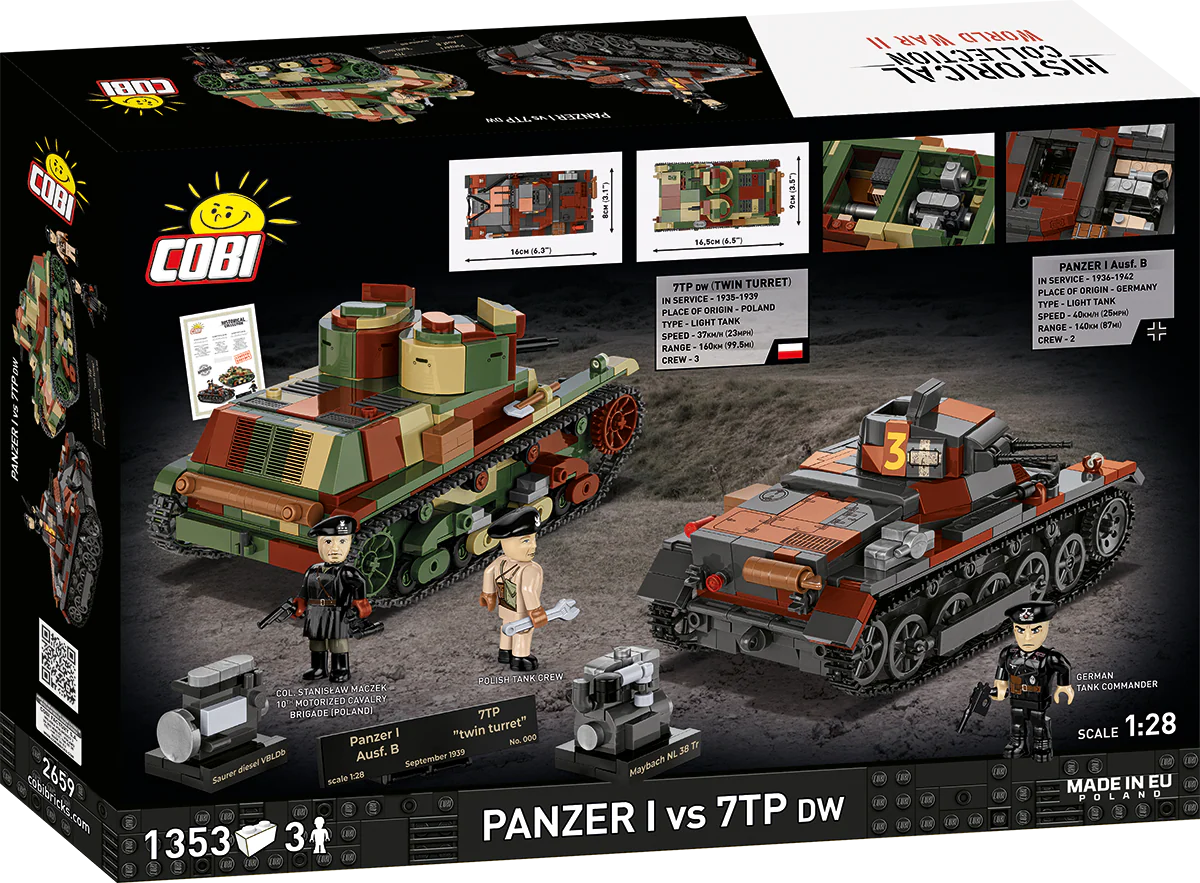 COBI EDICIÓN LIMITADA Tanques Panzer I contra 7TP DW: Set #2659