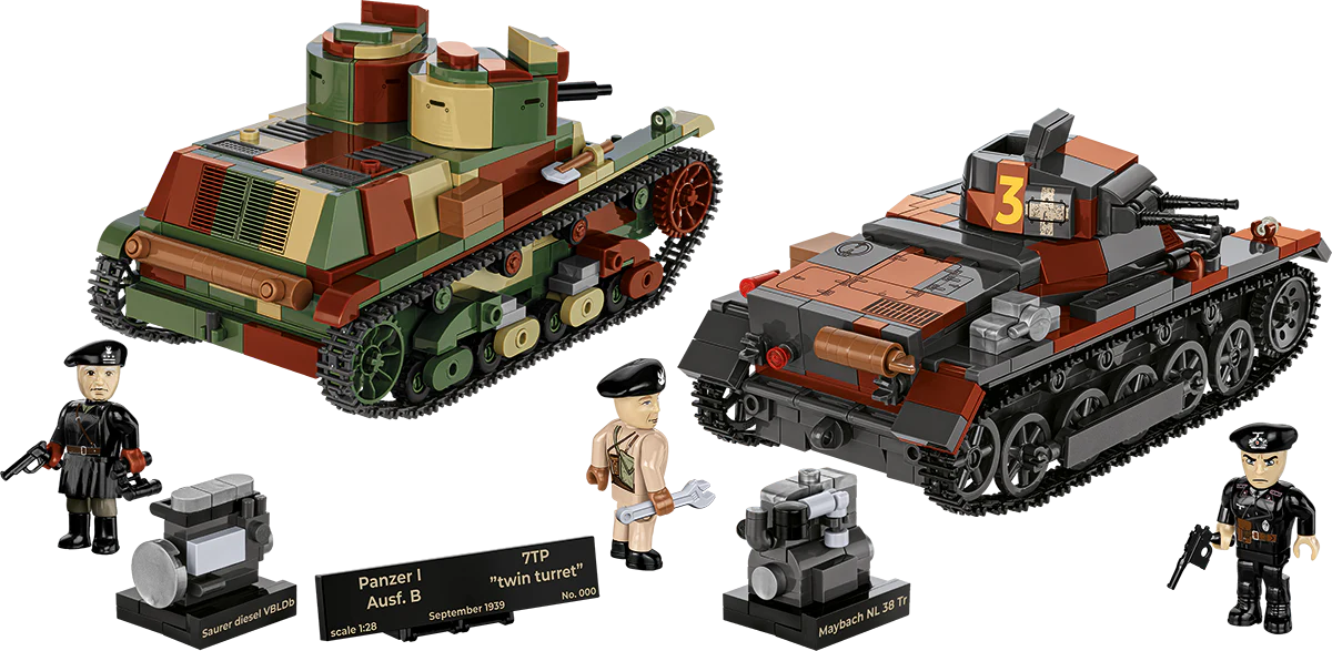 COBI EDICIÓN LIMITADA Tanques Panzer I contra 7TP DW: Set #2659
