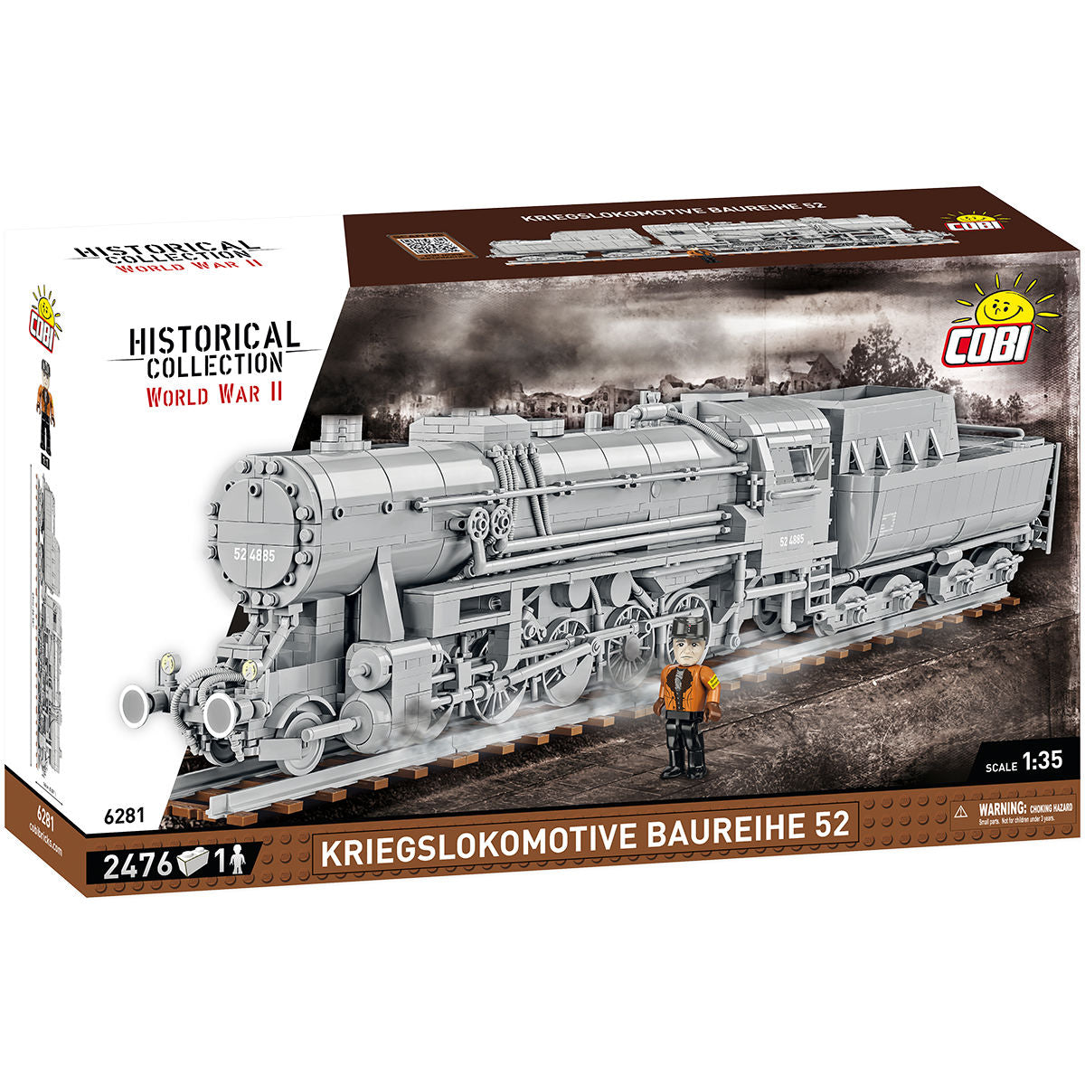 COBI Locomotiva Kriegslokomotive Baureihe 52: Set #6281