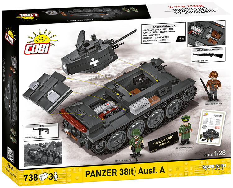 COBI EDICIÓN LIMITADA Panzer 38(t) Ausf. A Tank: Set n.° 2664