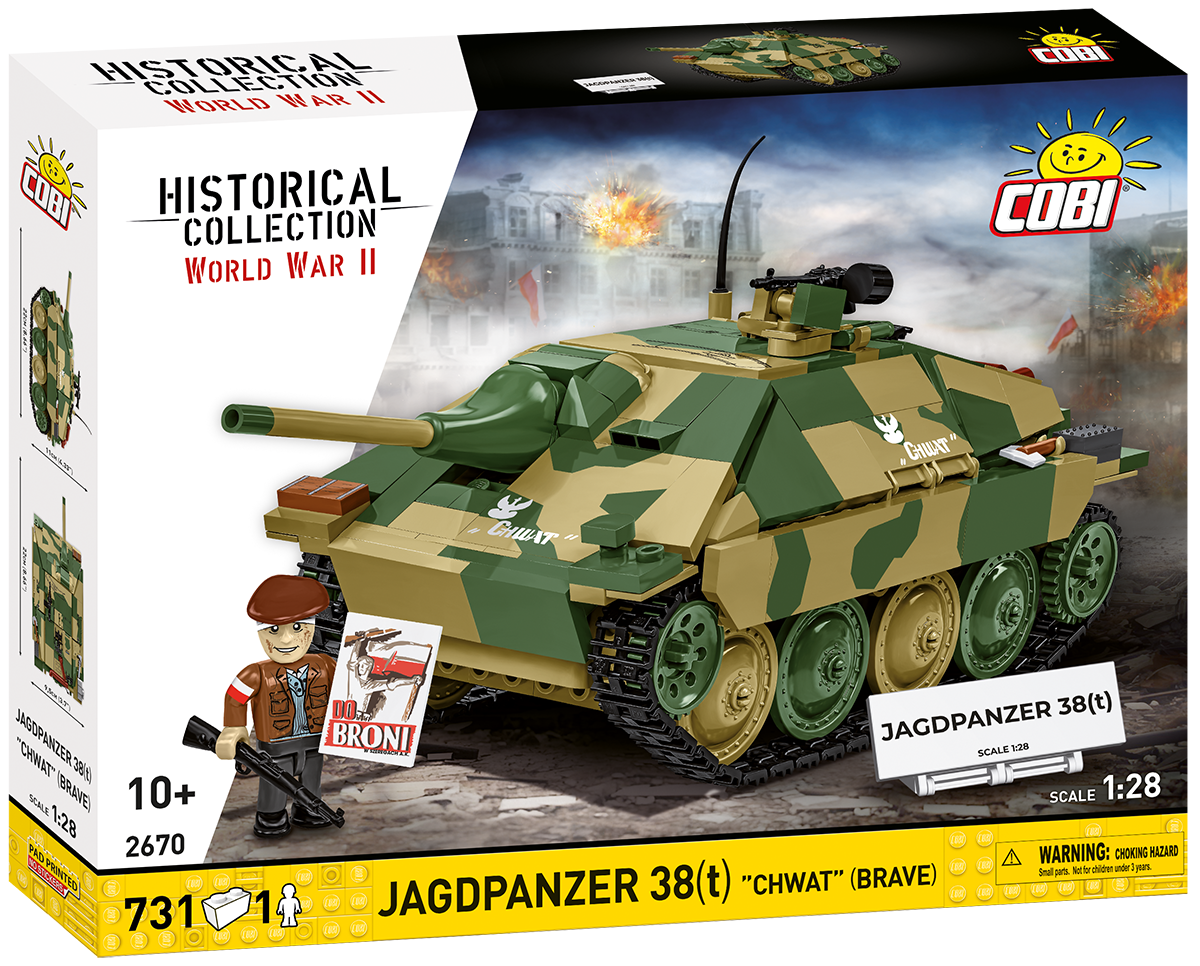 Cazacarros JagdPanzer 38(t) «Chwat» de COBI: SET #2670