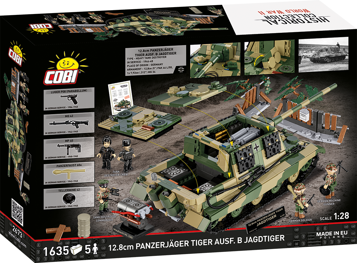 COBI LIMITED EDITION 12.8cm Panzerjäger Tiger Ausf. B Jagdtiger Heavy Tank Destroyer : Set #2673
