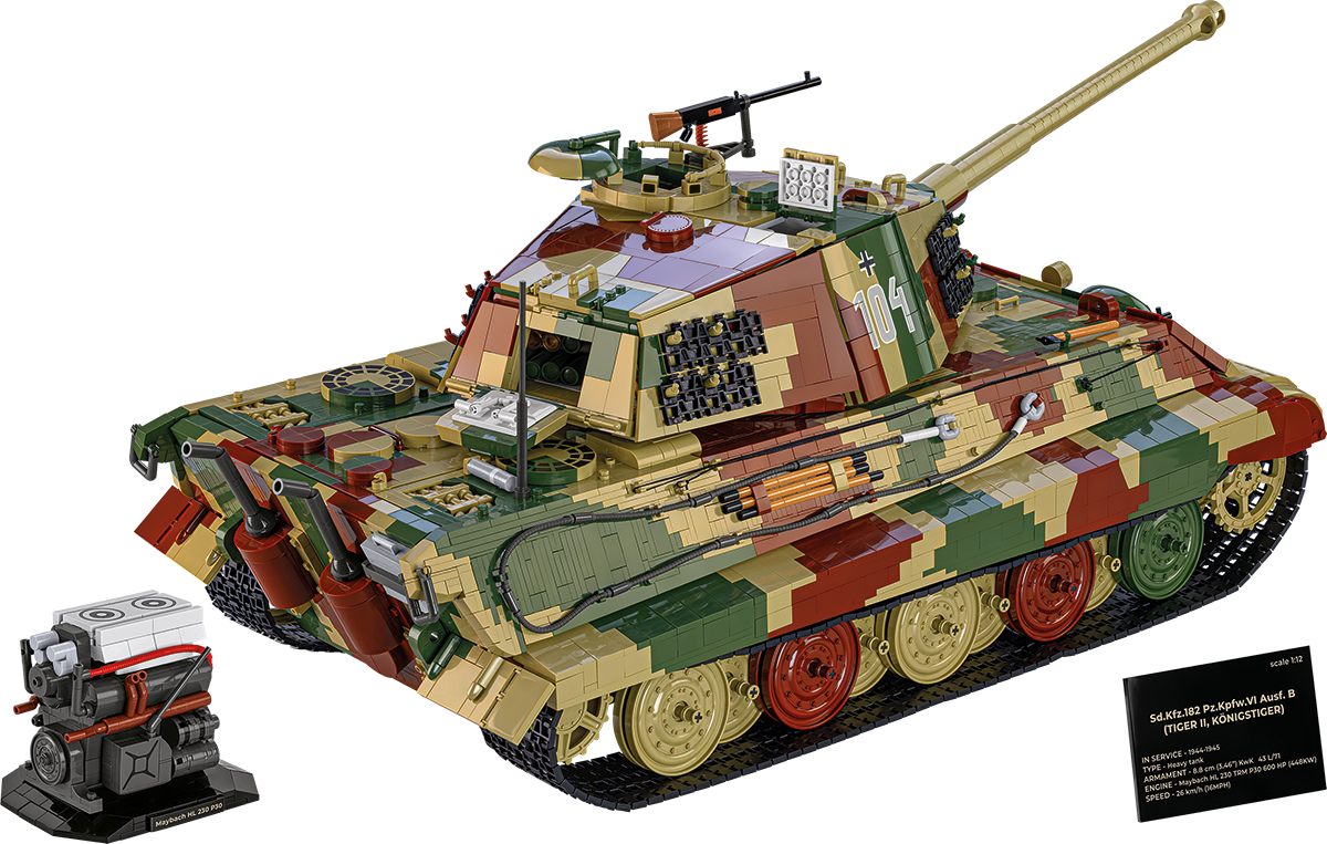 Tanque COBI Tiger II Königstiger escala 1:12: Set #2808