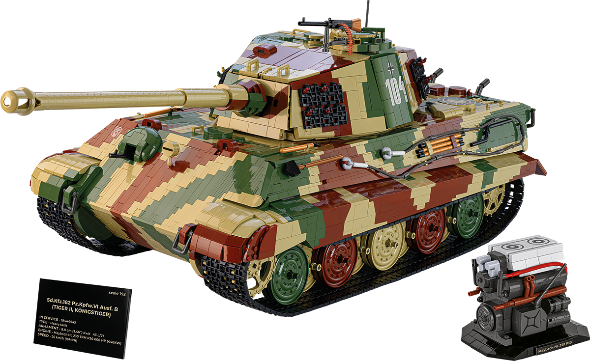 Tanque COBI Tiger II Königstiger escala 1:12: Set #2808