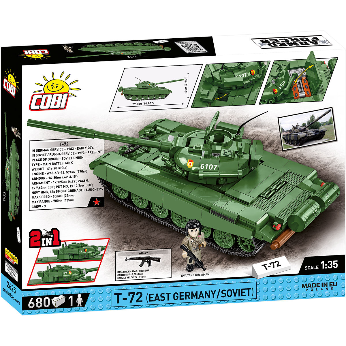 COBI T-72 (East Germany/Soviet) Tank : Set #2625