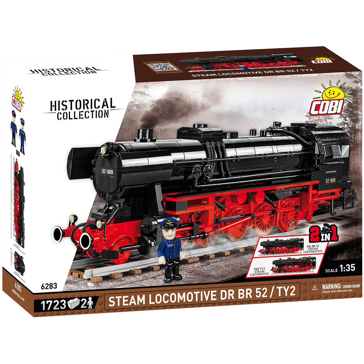 COBI Steam Locomotive DR BR 52 / TY2 : Set #6283