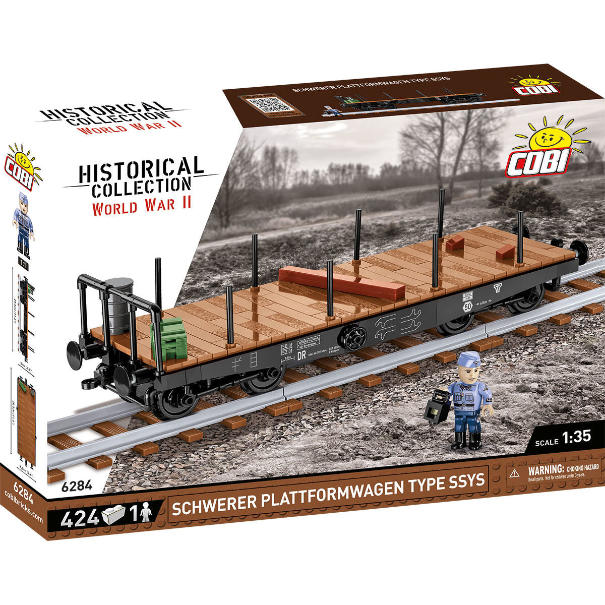 COBI Schwerer Plattformwagen Type Ssys Train Car : Set #6284