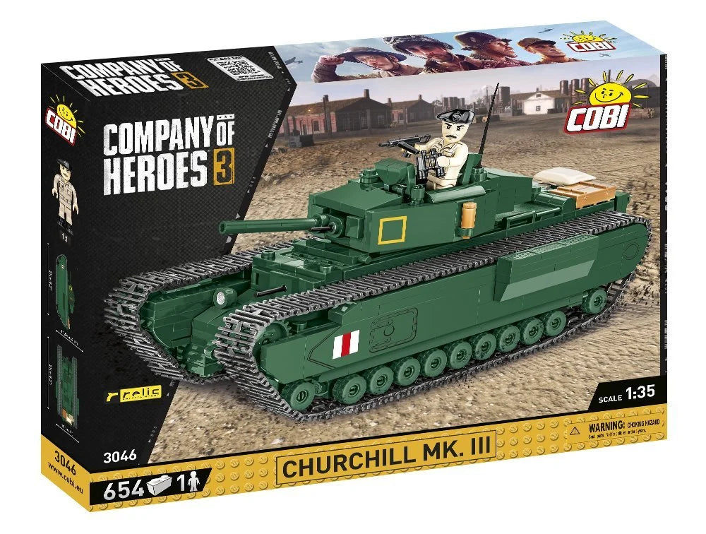 COBI COMPANY OF HEROES 3 Churchill MK.III Tank: Set #3046 – COBI