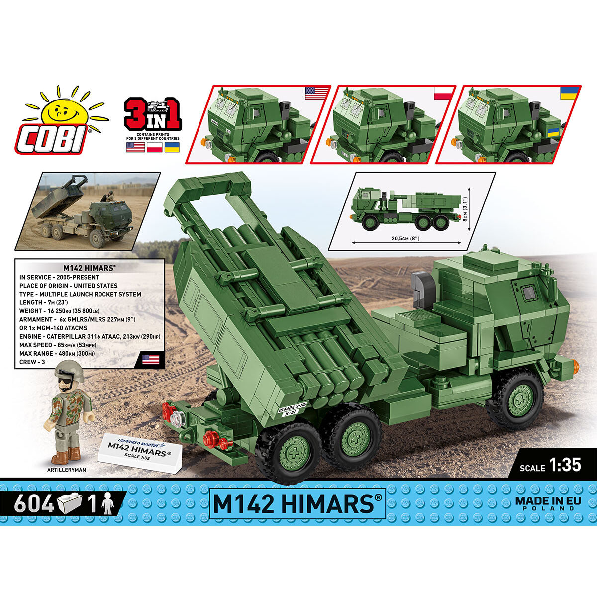 COBI M142 Himars Multiple Rocket Launcher: Set #2626