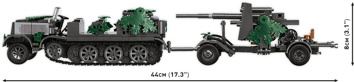 COBI EDICIÓN LIMITADA Sd.Kfz.8 8.8cm FLAK 18: Conjunto #3139