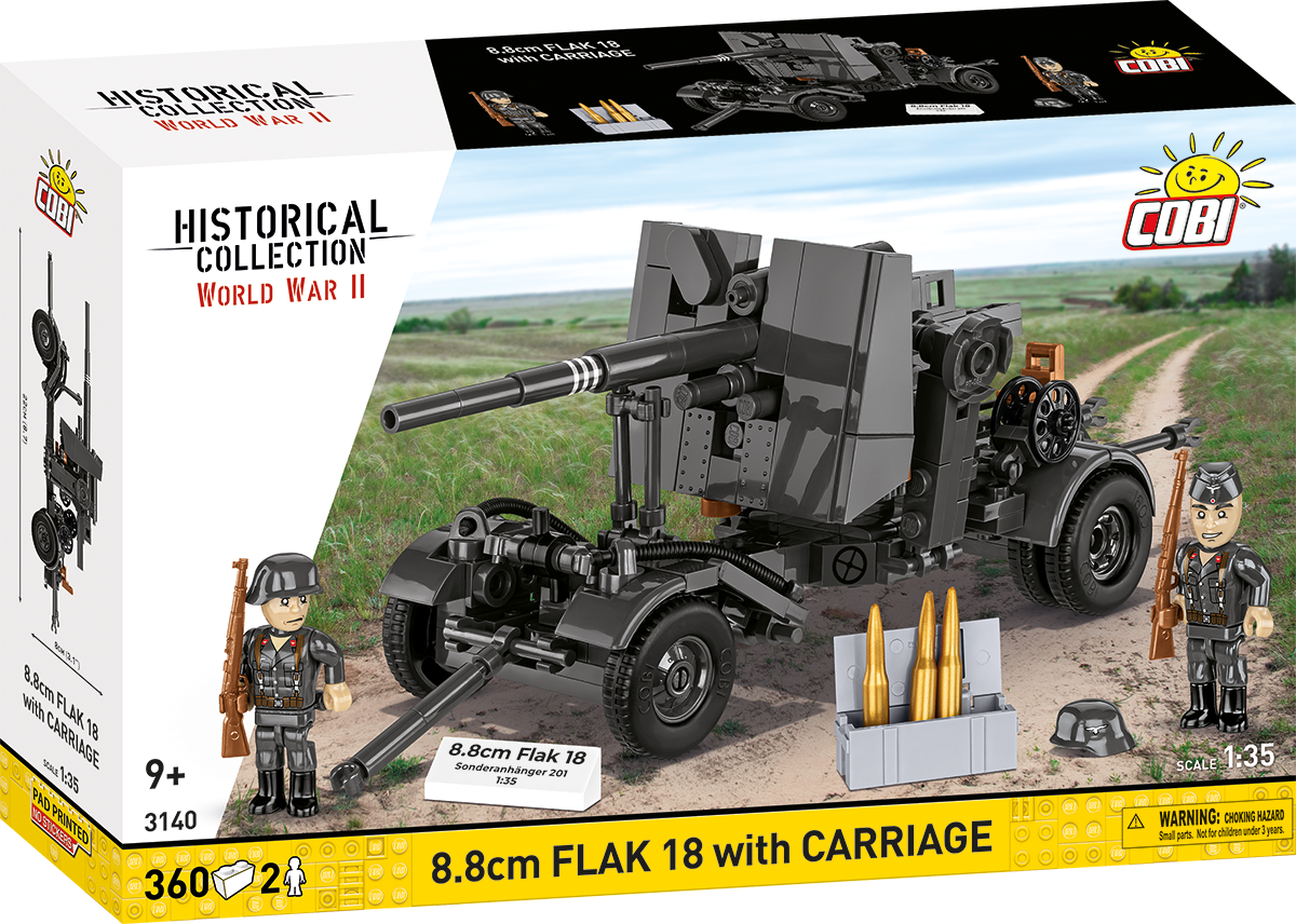 Artiglieria COBI FLAK 18 da 8,8 cm con affusto: Set #3140