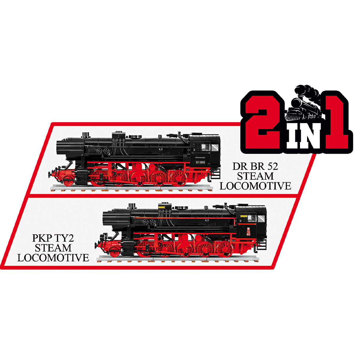Locomotora de vapor COBI DR BR 52 / TY2: Juego n.° 6283