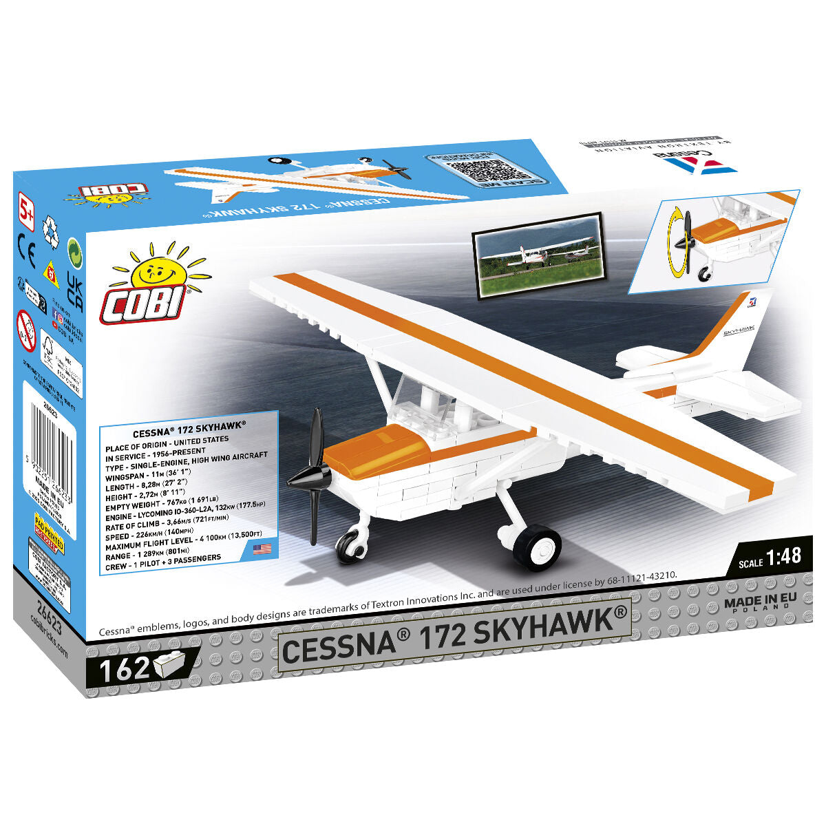 COBI Cessna 172 Skyhawk, avión (naranja): SET #26623