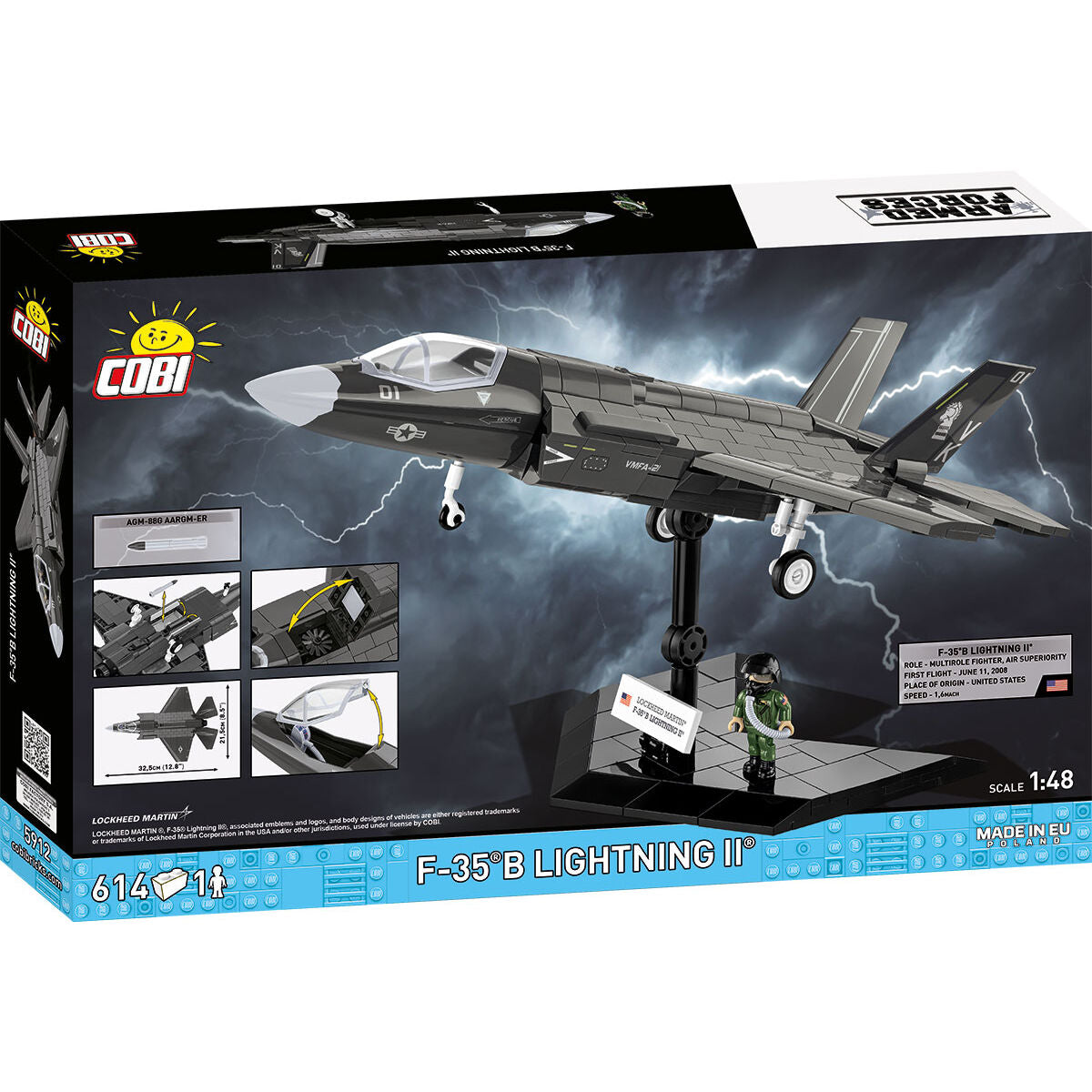 Avión de combate COBI F-35B Lightning II del Cuerpo de Marines: Conjunto n.° 5912