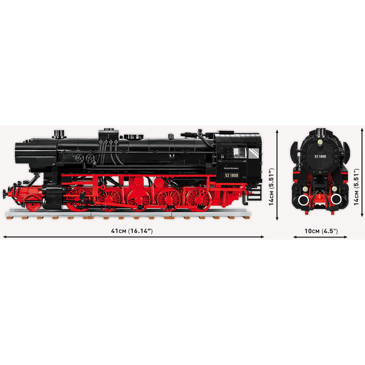 Locomotora de vapor COBI DR BR 52 / TY2: Juego n.° 6283