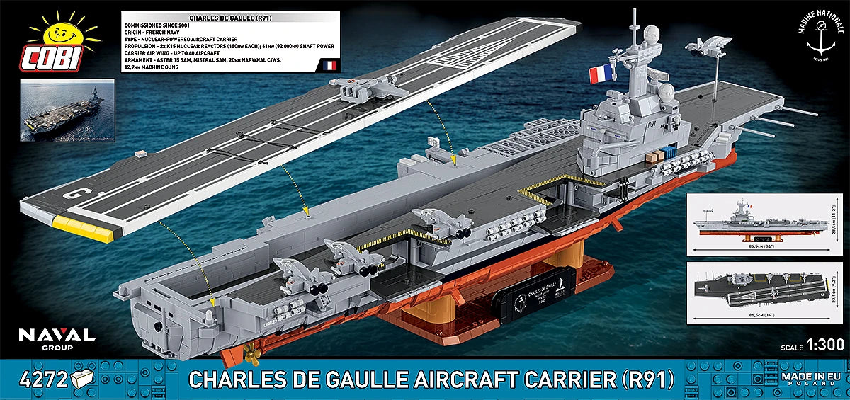 COBI Charles de Gaulle Aircraft Carrier (R91): Set #4868