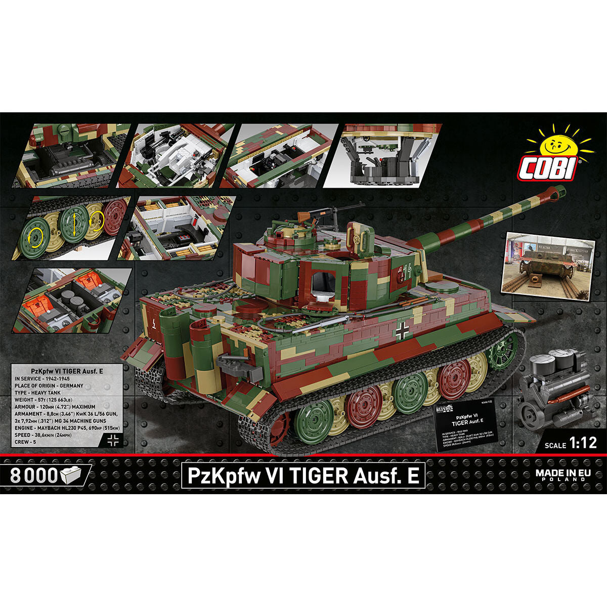 COBI EDICIÓN EJECUTIVA PzKpfw VI Ausf. Tanque Panzer E: Conjunto #2807