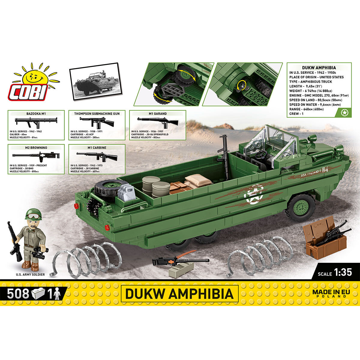 Vehículo de aterrizaje anfibio COBI Dukw: Set n.° 3110
