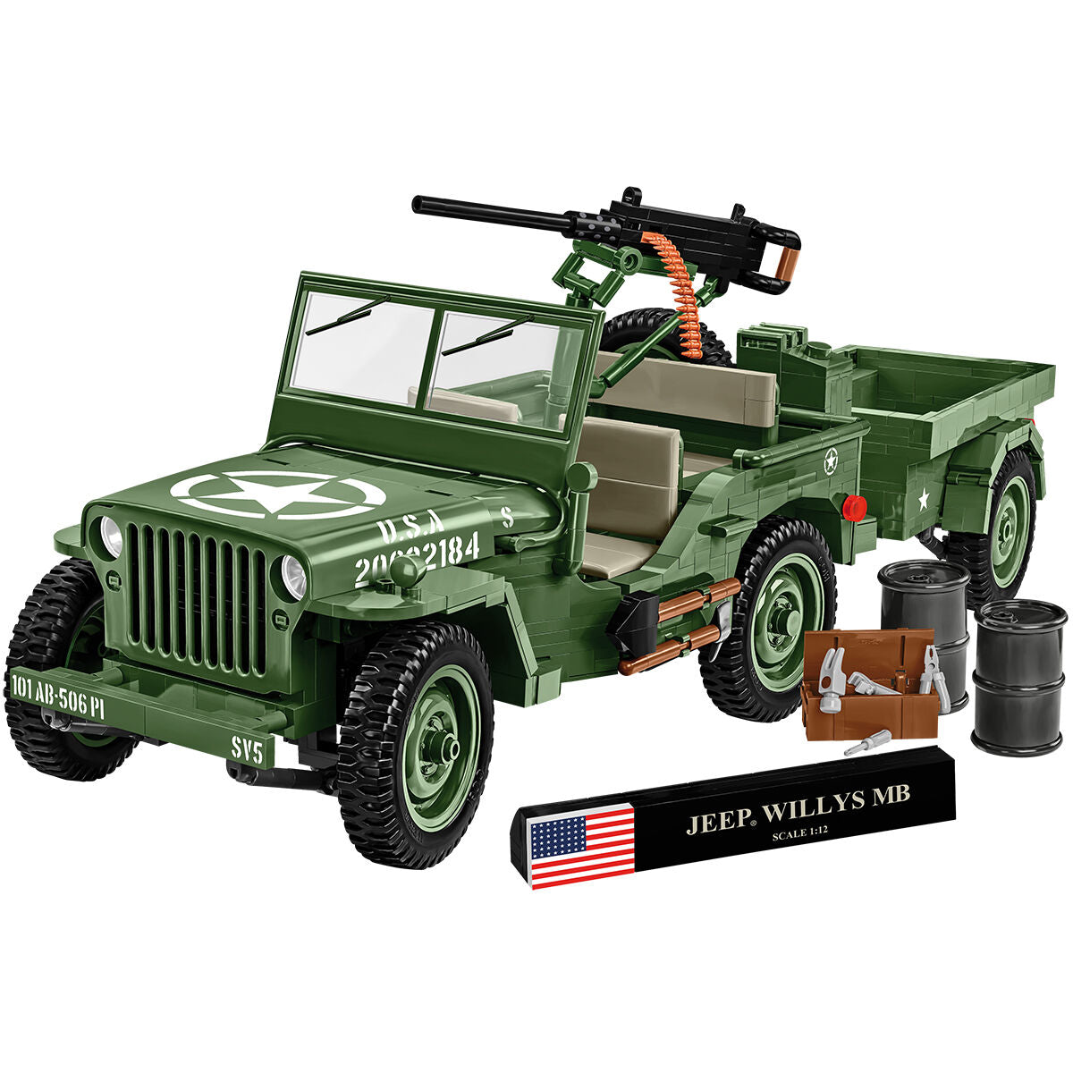 COBI EDICIÓN EJECUTIVA JEEP Willys MB y remolque: Conjunto n.° 2804
