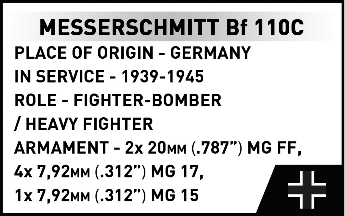COBI Messerschmitt Bf 110C Fighter/Bomber: Set #5777