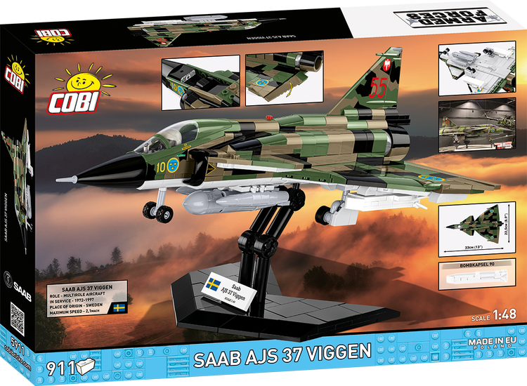 COBI SAAB AJS 37 Viggen Jet Fighter: Conjunto #5911