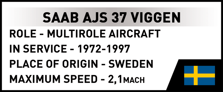 COBI SAAB AJS 37 Viggen Jet Fighter: Conjunto #5911