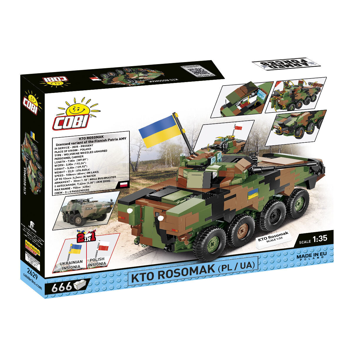 Vehículo polivalente COBI KTO Rosomak (PL/UA): SET #2629