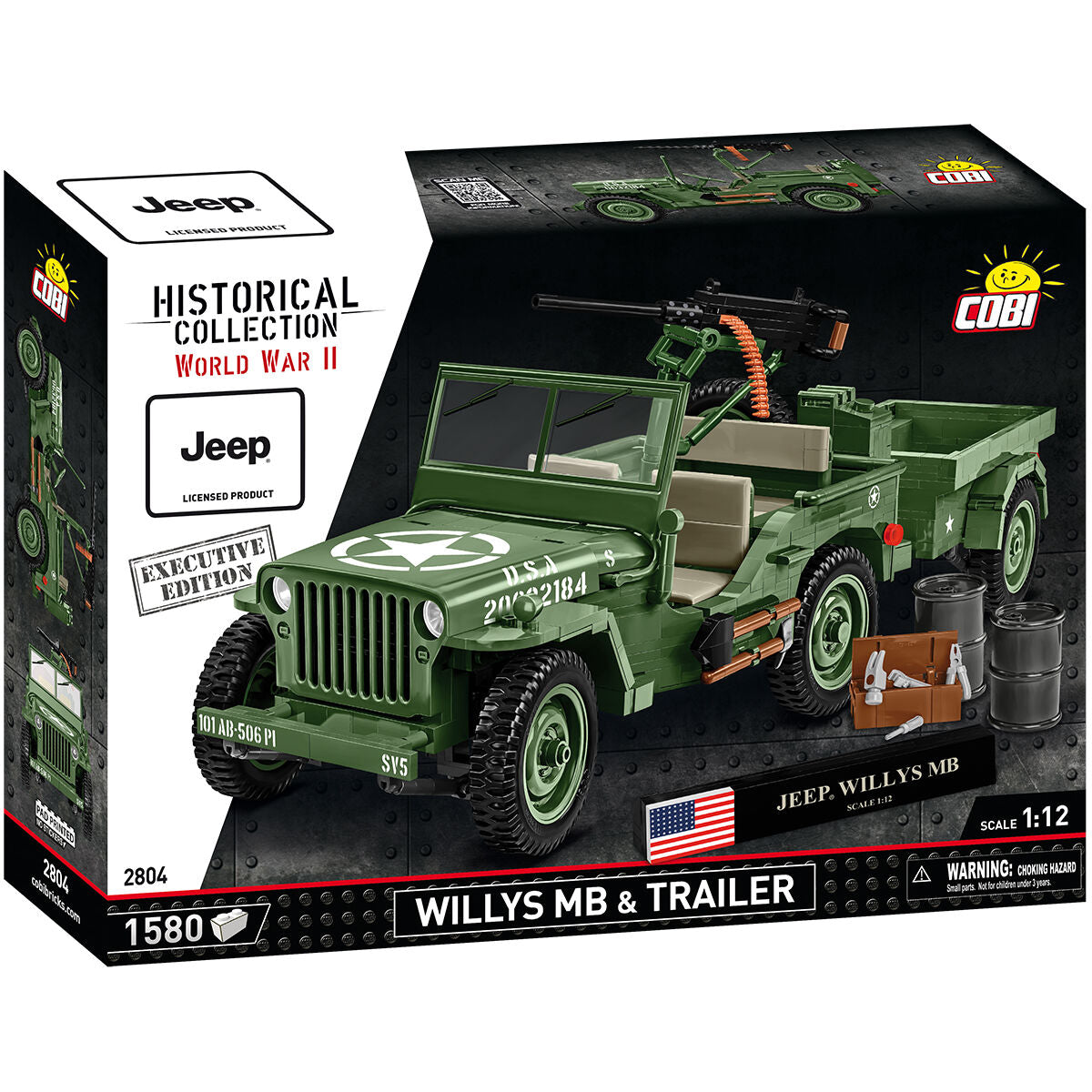 COBI EXECUTIVE EDITION JEEP Willys MB e rimorchio: Set #2804