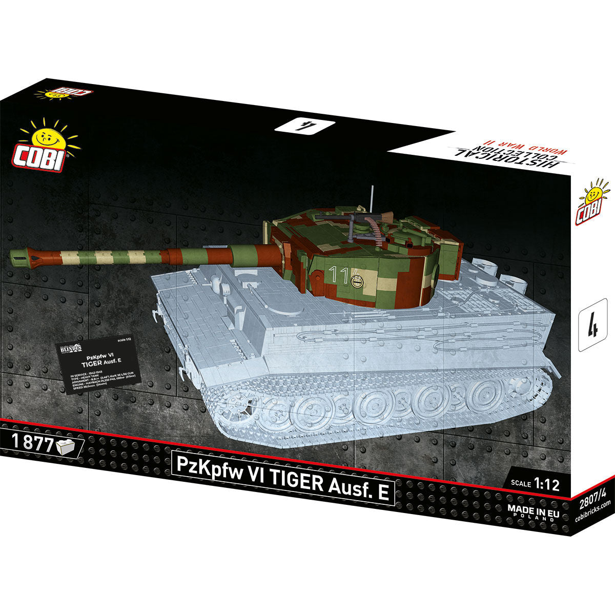 COBI EDICIÓN EJECUTIVA PzKpfw VI Ausf. Tanque Panzer E: Conjunto #2807