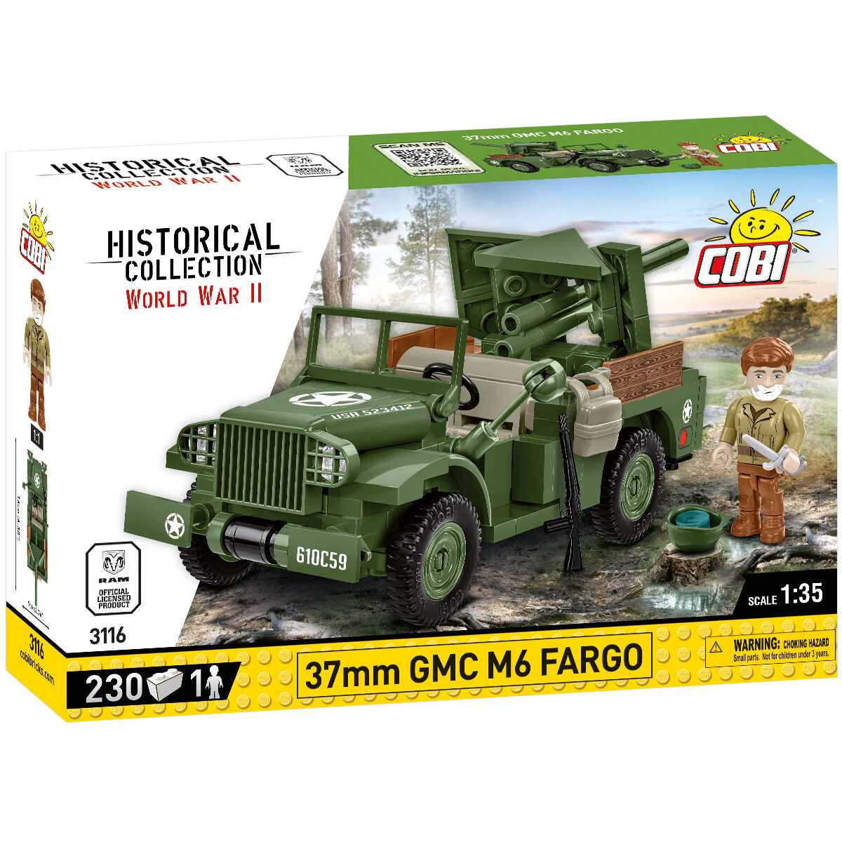 Vehículo COBI GMC M6 Fargo de 37 mm: SET #3116