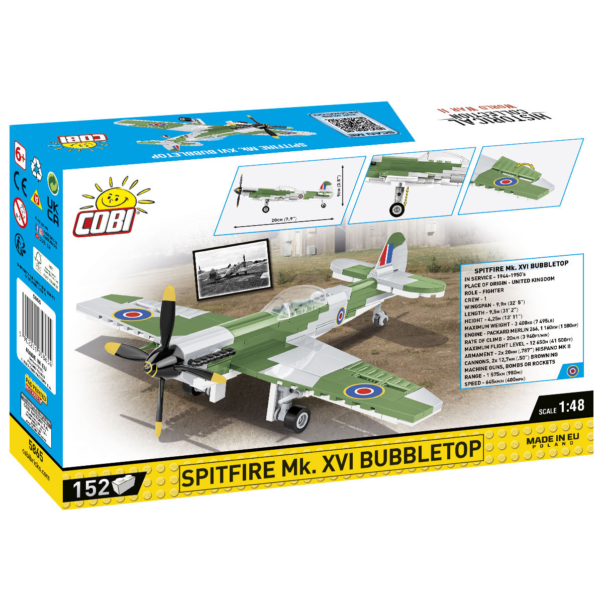COBI Spitfire Mk. XVI Bubbletop : Set #5865