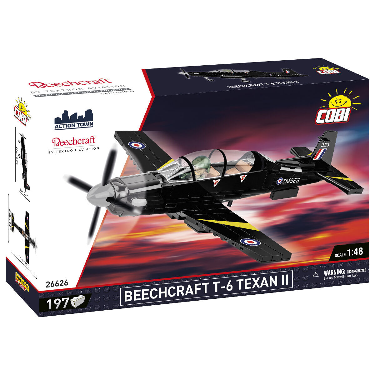 COBI Beechcraft T-6 Texan II Turboprop Black: Set #26626