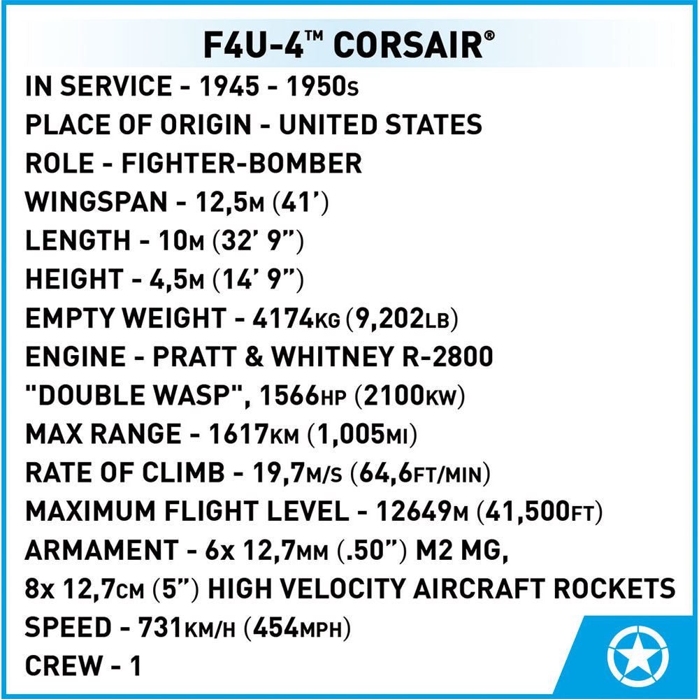 Avión Corsair COBI F4U-4: Colección n.° 2417