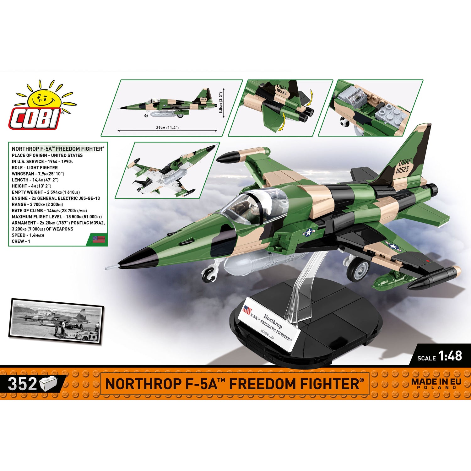 COBI Northrop F-5A Freedom Fighter Jet: Set #2425