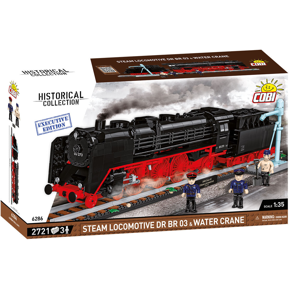 COBI EDIZIONE EXECUTIVE Locomotiva a vapore DR BR 03 e gru idraulica: Set #6286