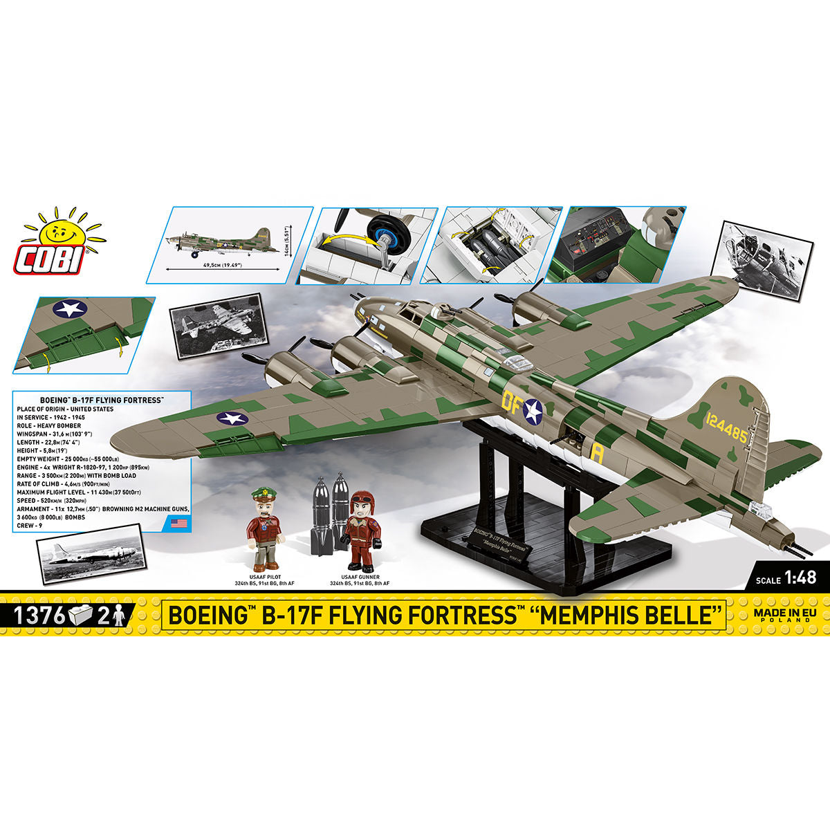 EDICIÓN EJECUTIVA COBI Boeing B-17F Flying Fortress «Memphis Belle»: SET #5749