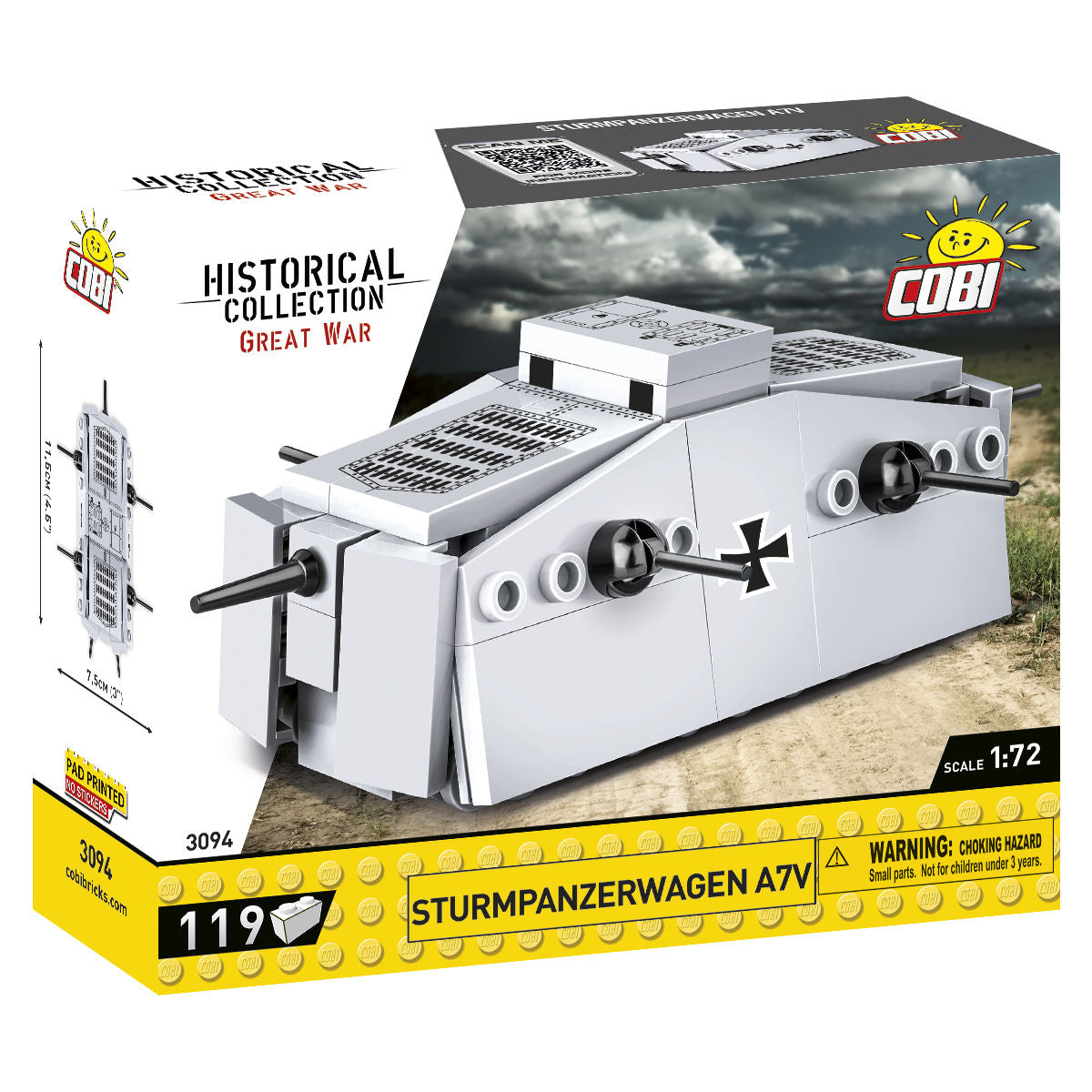 COBI Carro SturmPanzerWagen A7V in scala 1:72: Set #3094