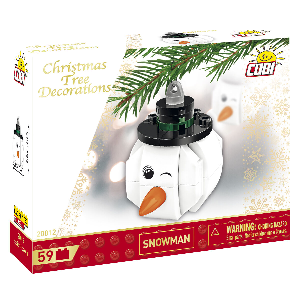 Decorazione a forma di pupazzo di neve COBI: SET #200012