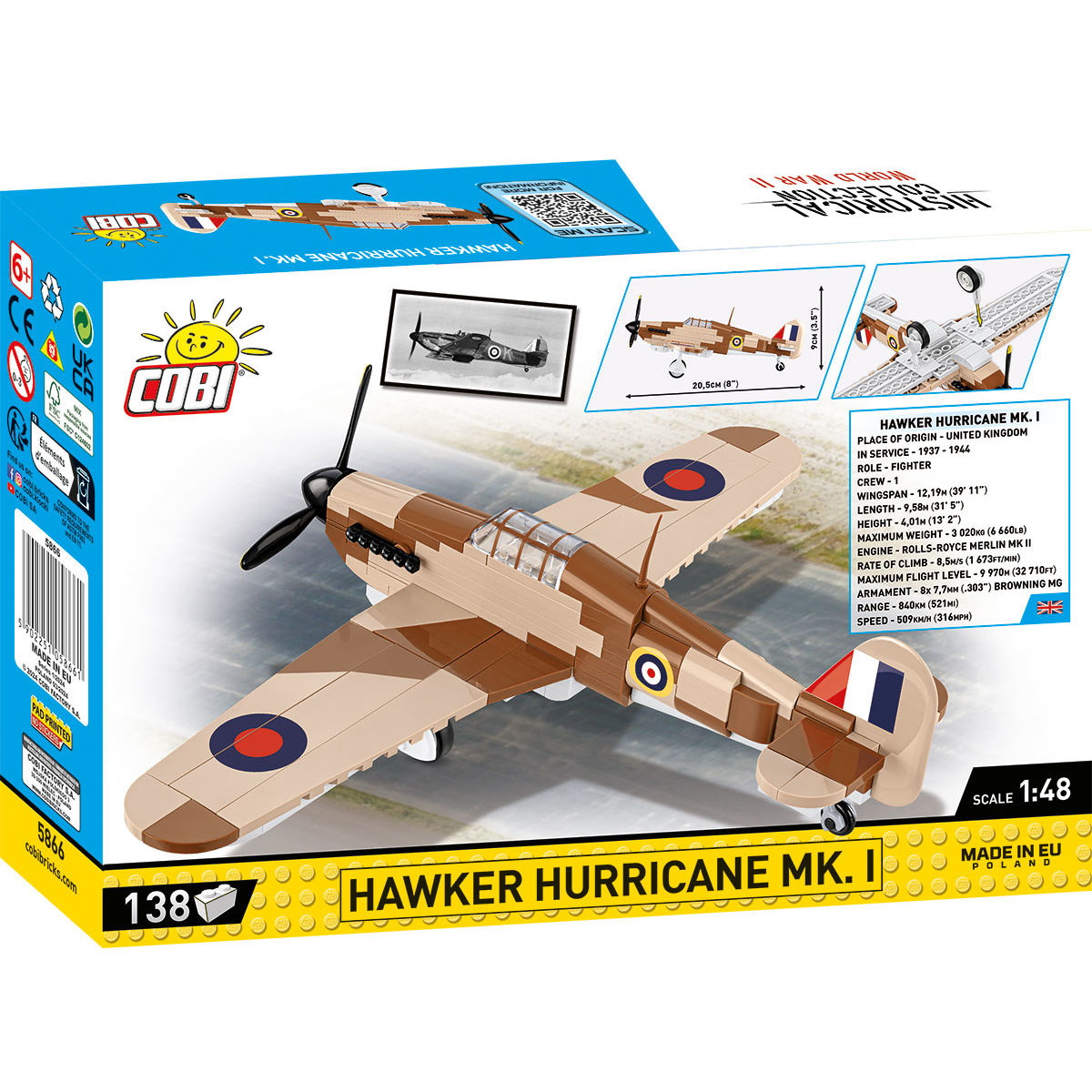 COBI Hawker Hurricane MK. I Fighter 1:48 : Set #5866