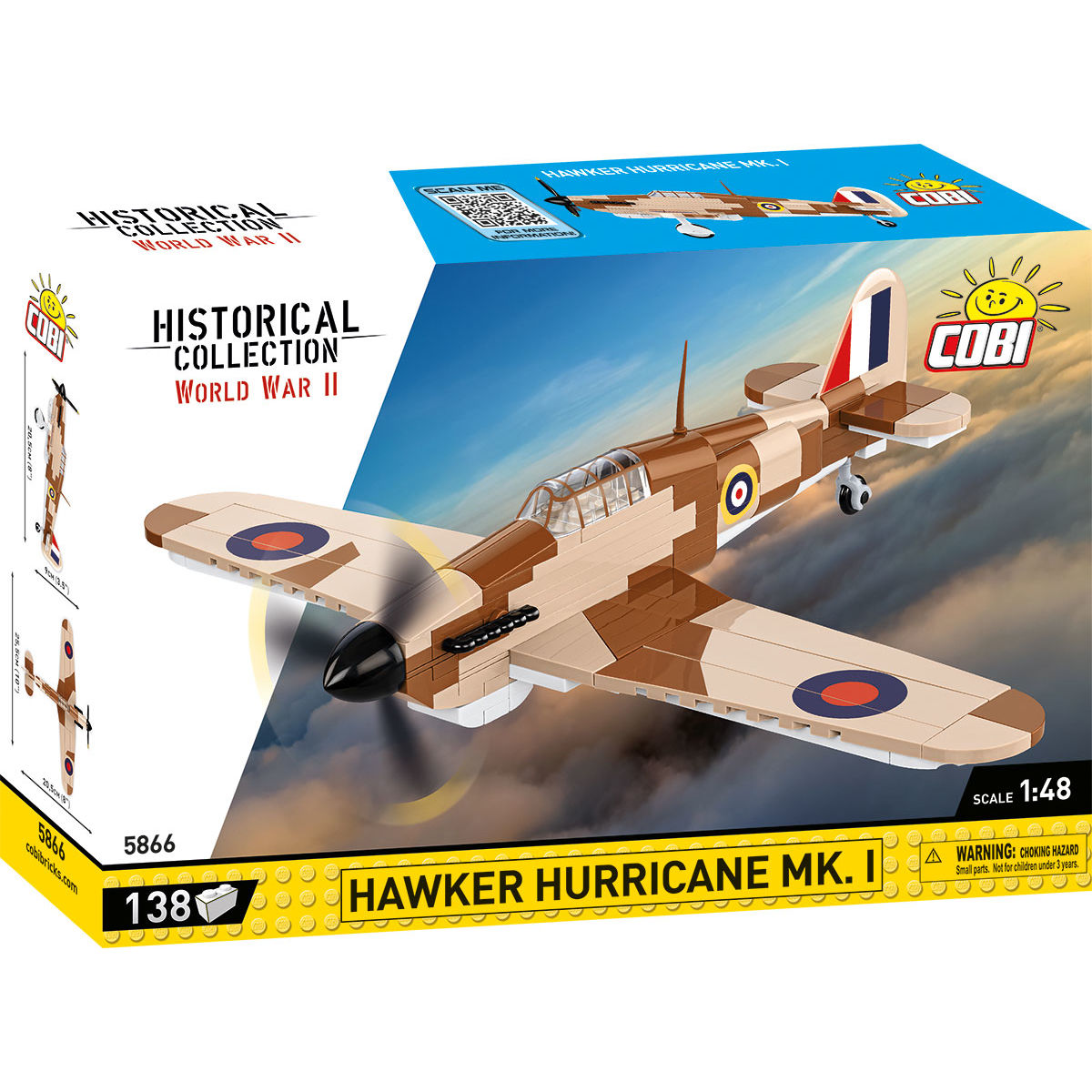 Avion de chasse COBI Hawker Hurricane MK. I 1:48 : SET #5866